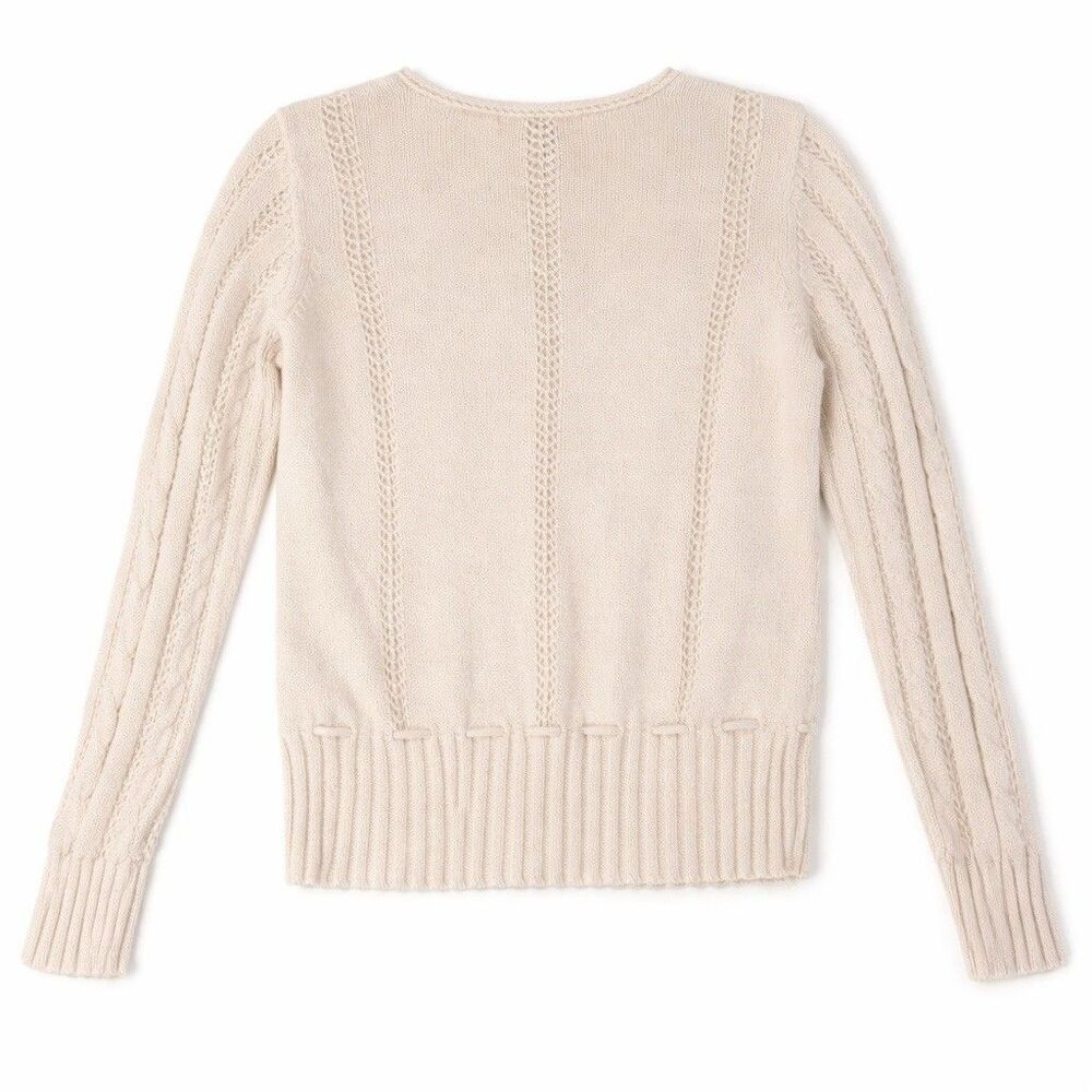 Vintage Petite Sophisticate Angora Cable Sweater S - Picture 4 of 8